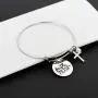 Augonfever Inspirational Gifts Expandable Wire Bangle Bracelet With Charms for Women Girls 2.5'' Augonfever Inspirational Gifts Expandable Wire Bangle Bracelet With Charms for Women Girls 2.5''
