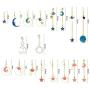 9 Pairs Star Moon Earrings Earth Moon Earrings Sun Moon Earrings Asymmetric Earrings Bohemia Moon Earrings for Girls Women