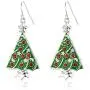 RareLove Holiday Statement Green Christmas Tree Star Moon Red Rhinestone Bling Powders Piercing Dangle Earrings CZ Silver Plated Alloy Cute Jewelry For Women Girls RareLove Holiday Statement Green Christmas Tree Star Moon Red Rhinestone Bling Powders Piercing Dangle Earrings CZ Silver Plated Alloy Cute Jewelry For Women Girls