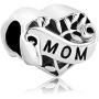 Third Time Charm Heart Love Family Charm Wife Mom Daughter Sister Grandma Aunt Niece Beads