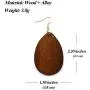 SMALLLOVE Wooden Hoop Earrings for Women Girls Retro Black African Bohemian Wood Teardrop Geometric Lightweight Dangle Drop Earrings SMALLLOVE Wooden Hoop Earrings for Women Girls Retro Black African Bohemian Wood Teardrop Geometric Lightweight Dangle Drop Earrings