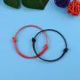 YJT Red String of Fate Bracelets Kabbalah Protection Good Luck Simple Matching Bracelets for Couple Women Men, Waterproof Nylon