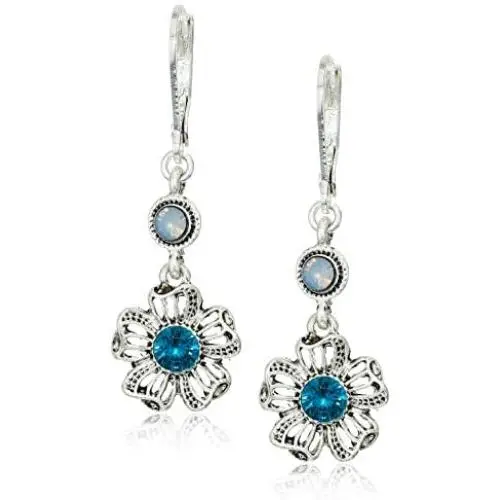 Napier PE FLOWER DBL DROP - SLV/BLUE, One Size (60539476-276) Napier PE FLOWER DBL DROP - SLV/BLUE, One Size (60539476-276)