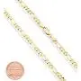 Miabella Solid 18K Gold Over Sterling Silver Italian 5mm Diamond-Cut Figaro Link Chain Necklace for Women Men, 16, 18, 20, 22, 24, 26, 30 Inch 925 Made in Italy Miabella Solid 18K Gold Over Sterling Silver Italian 5mm Diamond-Cut Figaro Link Chain Necklace for Women Men, 16, 18, 20, 22, 24, 26, 30 Inch 925 Made in Italy