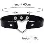 Tvoip 6Pcs Lady Stylish Fashion Lovely Heart Decoration Collar Necklace Vacation Jewelry Black Red Orange Pink Green White PU Leather Chokers Necklace Tvoip 6Pcs Lady Stylish Fashion Lovely Heart Decoration Collar Necklace Vacation Jewelry Black Red Orange Pink Green White PU Leather Chokers Necklace