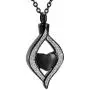 Crystal Keepsake Necklace Heart Shape Memorial Locket for Women, Cremation Necklace Memorial Jewelry Cremation Jewelry for Ashes