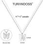 Turandoss Initial Butterfly Necklaces for Girls - Dainty 14K Gold Filled Handmade Personalized Letter Butterfly Choker Necklaces for Women Girls Jewelry Gifts