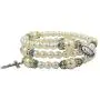 Religious Fashion Jewelry White and Blue Prayer Bead Spiral Rosary Bracelet with Miraculous Medal Charm, One Size Religious Fashion Jewelry White and Blue Prayer Bead Spiral Rosary Bracelet with Miraculous Medal Charm, One Size