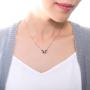BERRICLE Rose Gold Flashed Sterling Silver Enamel Cubic Zirconia CZ Butterfly Fashion Necklace and Earrings Set