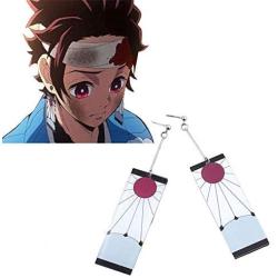 Demon Slayer Anime Cosplay Earrings,Demon Acrylic Earrings, Statement Acrylic Drop Earrings For Cosplay Party Women Gifts