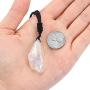Top Plaza Clear Quartz Chakra Crystal Healing Stones Natural Irregular Raw Crystals Rope Necklaces for Men Women Titanium Coated Reiki Crystal Jewelry