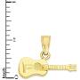 10k Real Solid Gold Acoustic Guitar Pendant, Musician Jewelry, Gifts for Music Lovers