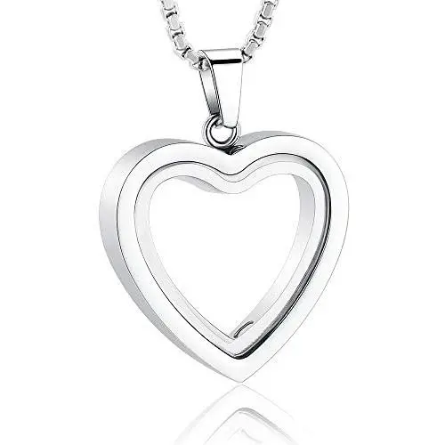 zeqingjw Glass Cremation Jewelry Necklace for Ashes Heart Memorial Lockets for Ashes Stainless Steel Keepsake Urn Ashes Pendants zeqingjw Glass Cremation Jewelry Necklace for Ashes Heart Memorial Lockets for Ashes Stainless Steel Keepsake Urn Ashes Pendants