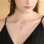 TANGPOET Heart Necklaces for Women 18K Rose Gold Plated S925 Sterling Silver Infinity Love Necklace Forever Love Heart Cubic Zirconia Pendant Jewelry Gift for Teens Mother Daughter