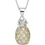 Sterling Silver Large Pineapple Pendant Necklace, 16+2'' Extender Sterling Silver Large Pineapple Pendant Necklace, 16+2'' Extender