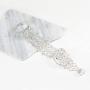 SP Sophia Collection Boho Filigree Wedding Bridal Arm Cuff Armlet Bracelet and Ring Fashion Rhinestone Body Jewelry