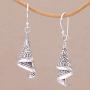 NOVICA .925 Sterling Silver Dangle Earrings Shining Songket
