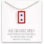 Happy Kisses Blue Star Service Flag Necklace – Blue Star Mom Pendant– One, Two & Three Stars – Message Card Happy Kisses Blue Star Service Flag Necklace – Blue Star Mom Pendant– One, Two & Three Stars – Message Card