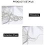 Masiter Rhinestone Necklace Crystal Earrings Glitter Tennis Chain 2Pcs Wedding Bridal Bridesmaid Costume Jewelry Set for Women and Girls