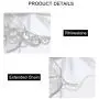 Masiter Rhinestone Necklace Crystal Earrings Glitter Tennis Chain 2Pcs Wedding Bridal Bridesmaid Costume Jewelry Set for Women and Girls