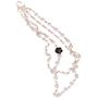 Fashion Jewelry Designer Bridal and Chic Long Imitation Pearl Clover Flower Strand Necklace for Women