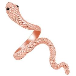 YANCHUN Adjustable Gothic Punk Rock Snake Rings for Women Retro CZ Snake Ring for Girls Halloween Party Jewelry