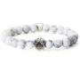 Jovivi Vintage Lava Stone Healing Power Crystal Dog Paw Charm Elastic Stretch Beaded Bracelets
