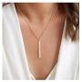 itianxi Gold Tiny Y Shaped Dainty Necklace 18K Gold Plated Cute Bar Vertical Lariat Necklace for Women