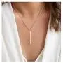 itianxi Gold Tiny Y Shaped Dainty Necklace 18K Gold Plated Cute Bar Vertical Lariat Necklace for Women