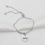 KUIYAI Vegetarian Jewelry 269 Pendant Bracelet Vegan Bracelet Herbivore Veg Symbol Bangle for Women