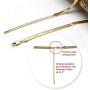 JIBSA 18K Gold Plated Choker Layered Thin Dainty Chain Necklace 14'' 16'' 18'' Long for Women Teen Girls Fashion Jewelry