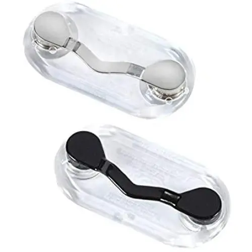 Readerest Magnetic Eyeglass Holders (2 Pack), Made in USA (Stainless Steel & Gunmetal Black) Readerest Magnetic Eyeglass Holders (2 Pack), Made in USA (Stainless Steel & Gunmetal Black)