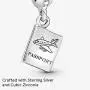 Pandora Jewelry Passport Travel Dangle Cubic Zirconia Charm in Sterling Silver