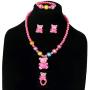 Childrens Play Jewelry Set, Little Girls Pink Purse for Kids Halloween Christmas Birthday Gift