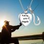 HOLLP in Memory of Dad Grandfather Cinerary Casket Cremation Pendant Necklace Fishing with Angels Sympathy Gift Memorial Jewelry