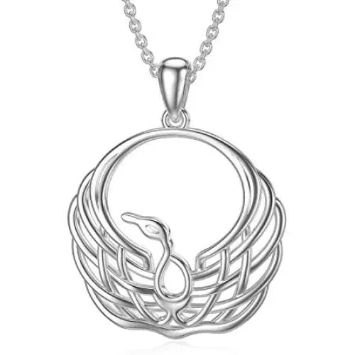 SIMONLY Phoenix Necklace 925 Sterling Silver Celtic Knot Pendant Celtic Jewelry Gifts for Women SIMONLY Phoenix Necklace 925 Sterling Silver Celtic Knot Pendant Celtic Jewelry Gifts for Women