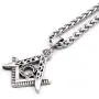 GUNGNEER Masonic Necklace Freemason Symbol Stainless Steel Keel Chain Mason Pendant Biker Jewelry Gift Men Women GUNGNEER Masonic Necklace Freemason Symbol Stainless Steel Keel Chain Mason Pendant Biker Jewelry Gift Men Women