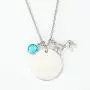 T-Perfect Life You are Braver Than You Believe Stainless Steel Unicorn Birthstone Pendant Necklace