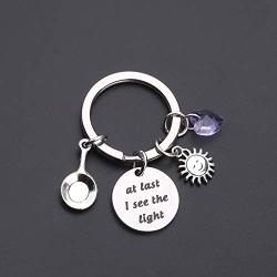 Tangled Quotes Keychain at Last I See The Light Gifts Inspirational Gifts