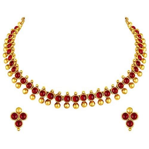 Aheli Indian Necklace Earring Set Indian Traditional Bollywood Fashion Jewelry for Women