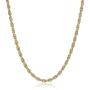 10K Gold 1.5MM, 2MM, 2.5MM, 3MM, 3.5MM, 4MM, 5MM, or 7MM Diamond Cut Rope Chain Necklace, Bracelet, Anklet Unisex Sizes 7''-30'' - Yellow, White, or Rose