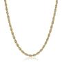 10K Gold 1.5MM, 2MM, 2.5MM, 3MM, 3.5MM, 4MM, 5MM, or 7MM Diamond Cut Rope Chain Necklace, Bracelet, Anklet Unisex Sizes 7''-30'' - Yellow, White, or Rose