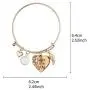 Lux Accessories Gold Heart Engraved Words Faith Love Hope White Pearl Angel Wing Cross Bangle Bracelet Lux Accessories Gold Heart Engraved Words Faith Love Hope White Pearl Angel Wing Cross Bangle Bracelet