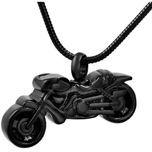 zeqingjw Motorcycle Cremation Jewelry Memorial Urn Necklace for Ashes Holder Funeral Keepsake Jewelry for Loved Ones