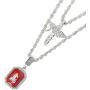 Angel Ruby Necklace Diamond Hiphop Pendant Rope Rocker Jewelry Gift for Men with 24’&28’Chain