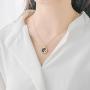 KissYan Zodiac Pendant Necklace, 14K Gold Plated Disc 12 Constellation Horoscope Astrology Sign Blue Sandstone CZ Pendant Necklace Perfect Jewelry for Women Girls