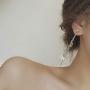 Orris Stainless Steel Long Thick Tassel Butterfly Design Dangle Drop Earrings for Women Girls