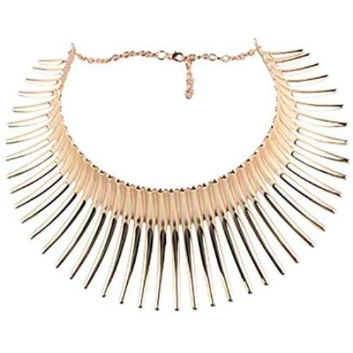 LZHLQ African National Flamboyant Necklaces Adjustable Personality Creative Style Large Collars Necklaces for Women Gold Egypt Punk Gothic Customized Fashion Jewelry