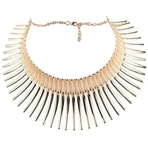 LZHLQ African National Flamboyant Necklaces Adjustable Personality Creative Style Large Collars Necklaces for Women Gold Egypt Punk Gothic Customized Fashion Jewelry