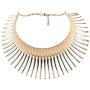 LZHLQ African National Flamboyant Necklaces Adjustable Personality Creative Style Large Collars Necklaces for Women Gold Egypt Punk Gothic Customized Fashion Jewelry